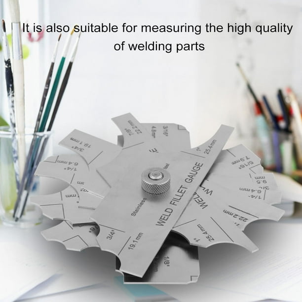 Welding Gauge Gage Set Test Ulnar Welder Inspection Gauge Inch & Metric for a Variety of Measurement Fillet Weld Gauge 